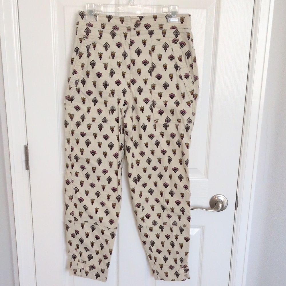 Anthropologie Fleurette Printed Corduroy Pants - 2